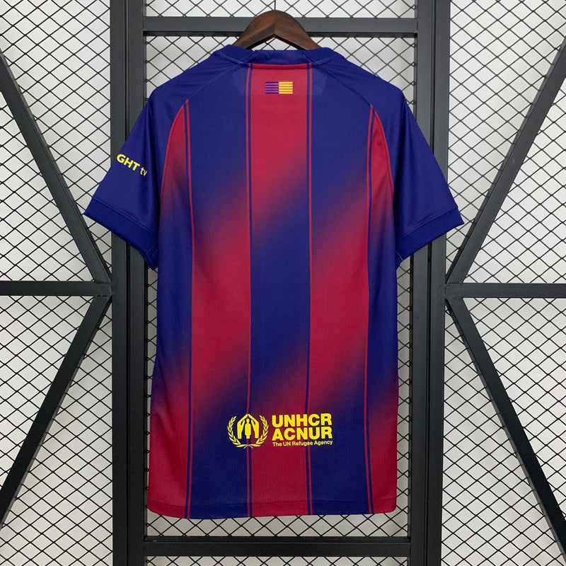 Camisa Barcelona 25-26 Vermelha e Azul