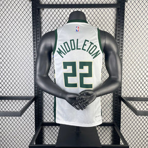 Regata Milwaukee Bucks Association Edition 23/24 Khris Middleton Branca