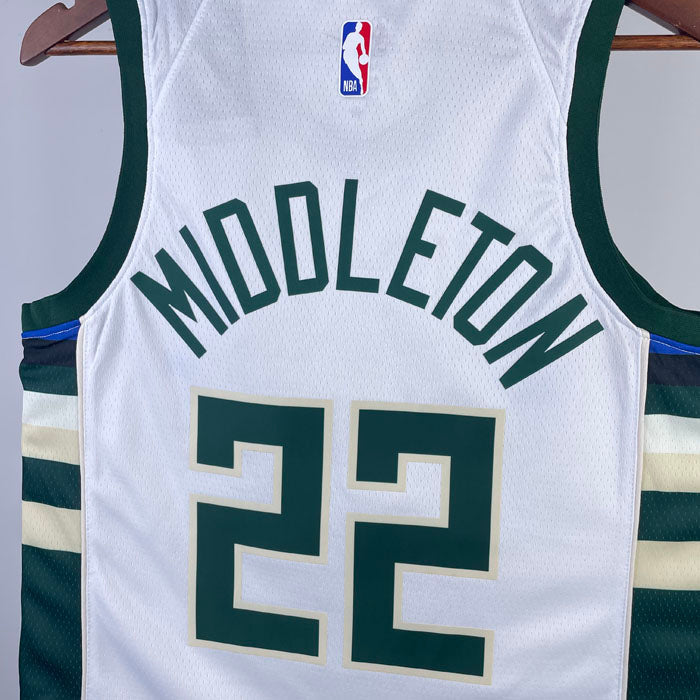 Regata Milwaukee Bucks Association Edition 23/24 Khris Middleton Branca