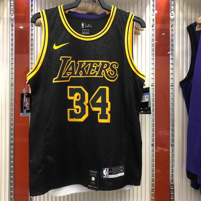 Regata Los Angeles Lakers Black Mamba Shaquille O'Neal Preta