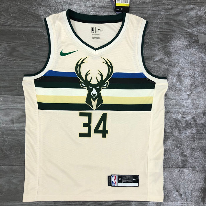 Regata Milwaukee Bucks City Edition 18/19 Giannis Antetokounmpo Creme