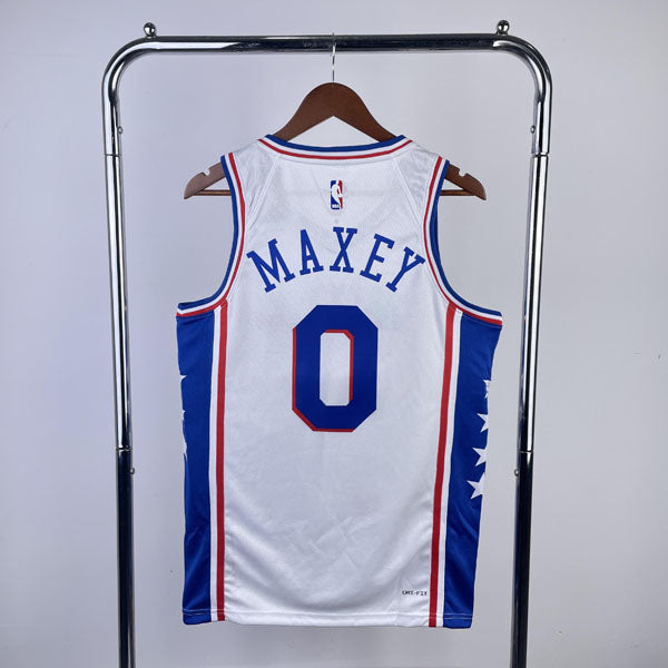 Regata Philadelphia 76ers Association Edition 23/24 Tyrese Maxey Branca