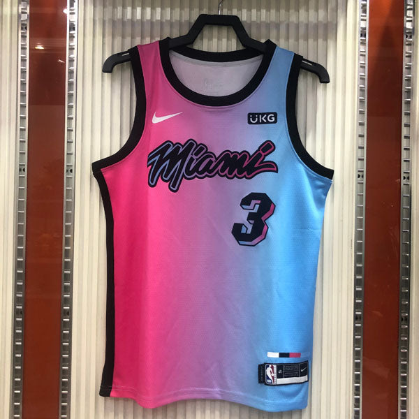 Regata Miami Heat City Edition 20/21 Dwayne Wade Rosa e Azul
