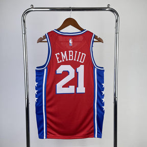 Regata Philadelphia 76ers Statement Edition 23/24 Joel Embiid Vermelha