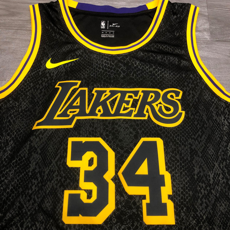 Regata Los Angeles Lakers Black Mamba Shaquille O'Neal Preta
