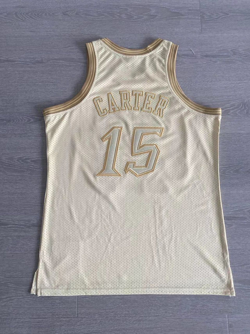 Regata Toronto Raptors Retrô Mitchell & Ness 1998/1999 Vince Carter Dourada