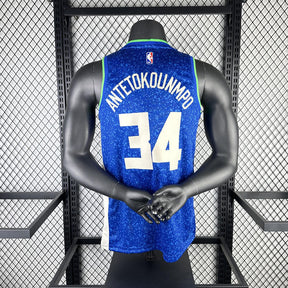 Regata Milwaukee Bucks City Edition 23/24 Giannis Antetokounmpo Azul