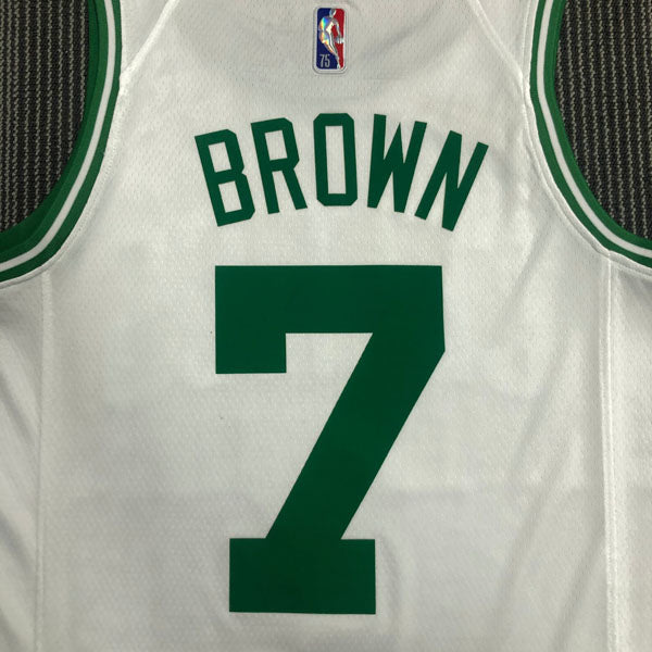 Regata Boston Celtics Edição 75 anos 21/22 Jaylen Brown Branca