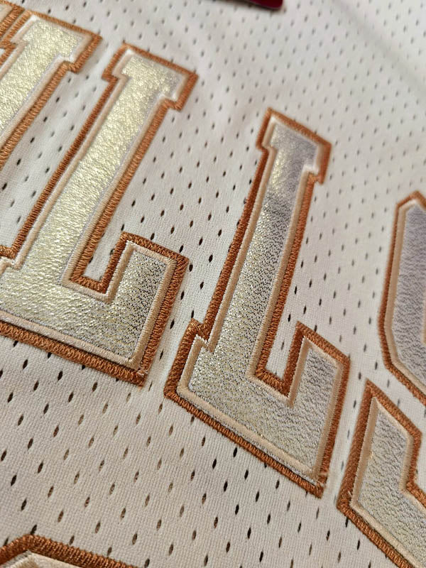 Regata Chicago Bulls Retrô Mitchell & Ness Authentic 1997/1998 Michael Jordan Dourada