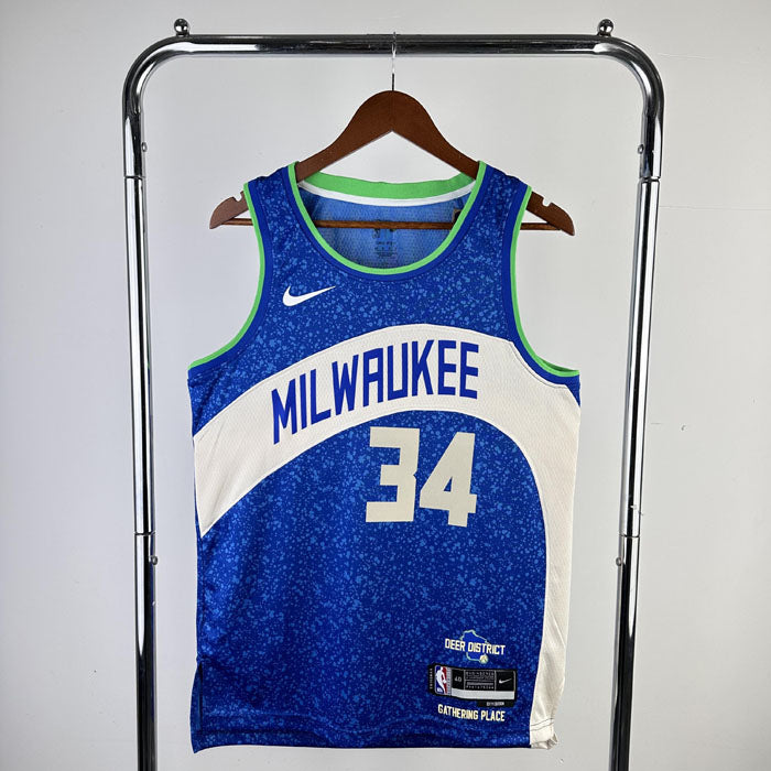 Regata Milwaukee Bucks City Edition 23/24 Giannis Antetokounmpo Azul