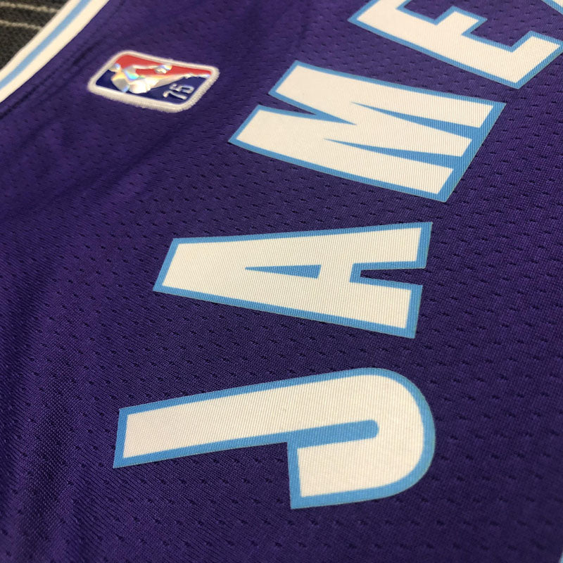 Regata Lakers Edição Diamante 75 anos City 21/22 Lebron James 23 Roxa
