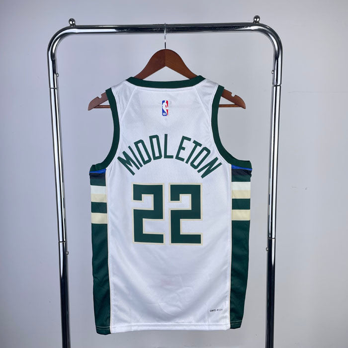 Regata Milwaukee Bucks Association Edition 23/24 Khris Middleton Branca