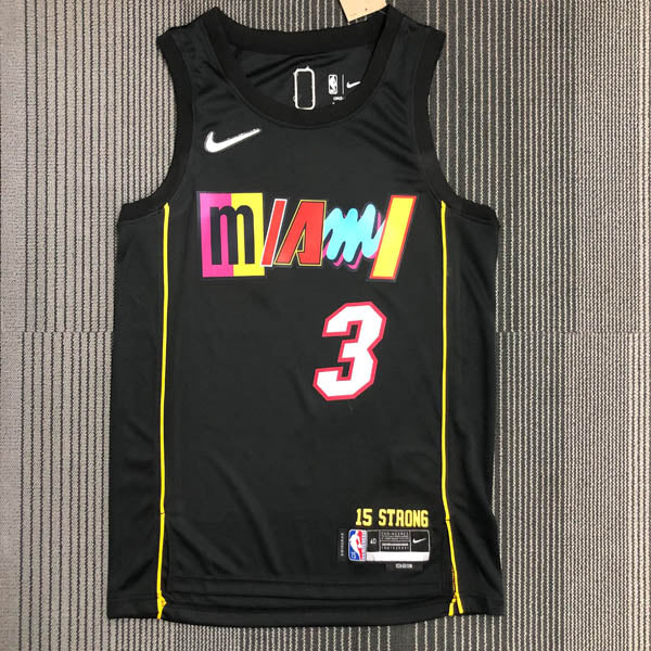 Regata Miami Heat City Edição 75 anos Dwayne Wade Preta