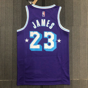 Regata Lakers Edição Diamante 75 anos City 21/22 Lebron James 23 Roxa