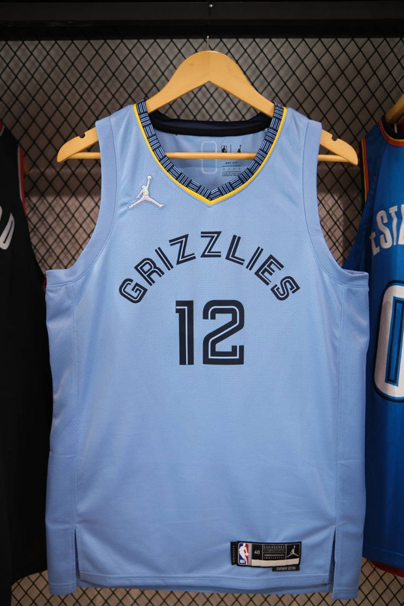 Regata Memphis Grizzlies Statement Edição 75 anos Ja Morant Azul