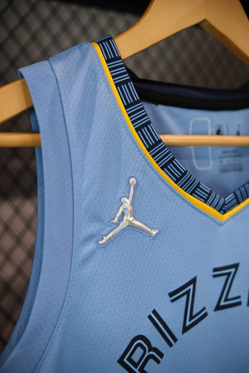 Regata Memphis Grizzlies Statement Edição 75 anos Ja Morant Azul