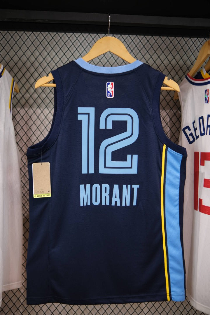 Regata Memphis Grizzlies Icon Edição 75 anos Ja Morant Azul