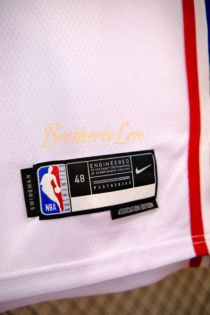 Regata Philadelphia 76ers Association Edition 24/25 Joel Embiid Branca