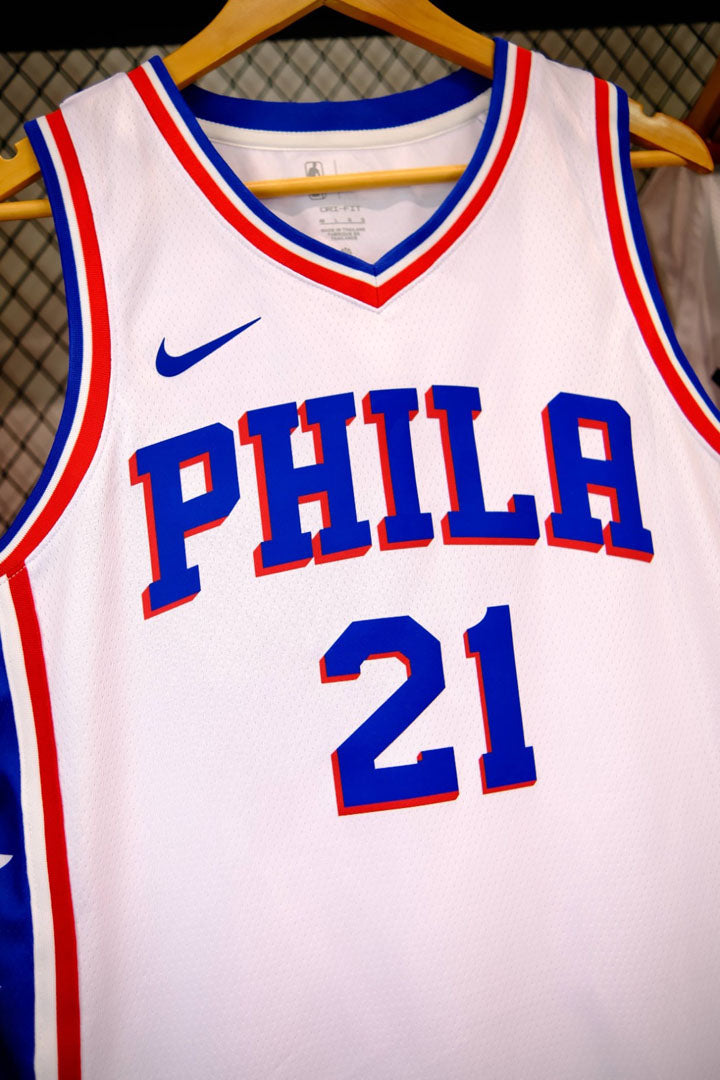 Regata Philadelphia 76ers Association Edition 24/25 Joel Embiid Branca