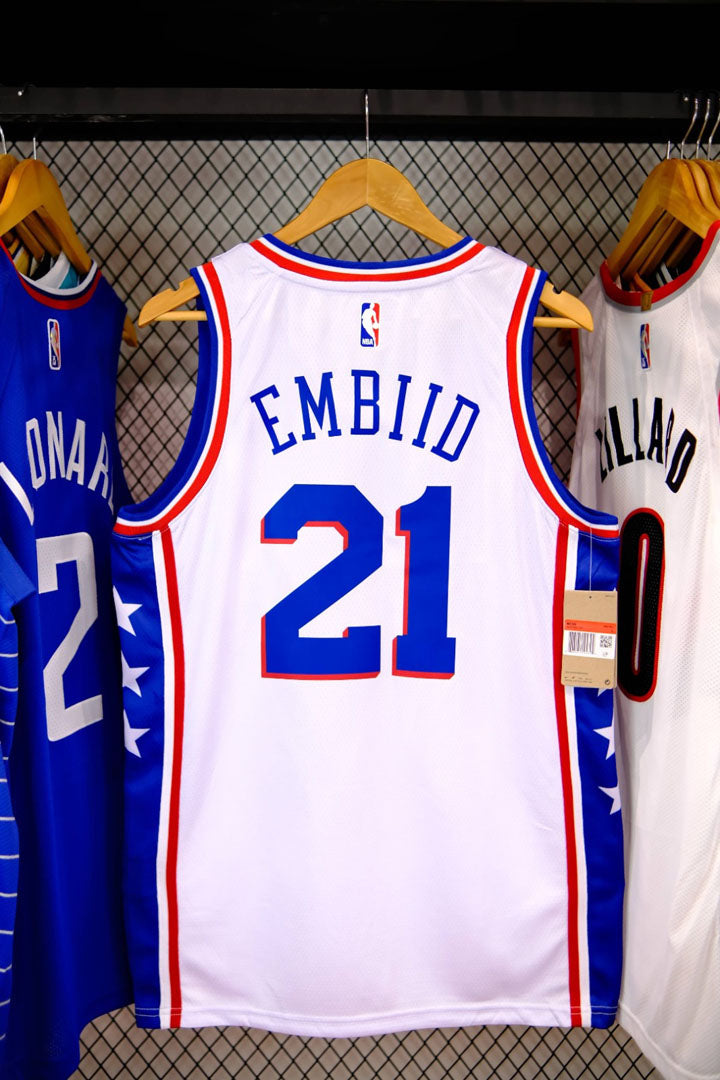 Regata Philadelphia 76ers Association Edition 24/25 Joel Embiid Branca