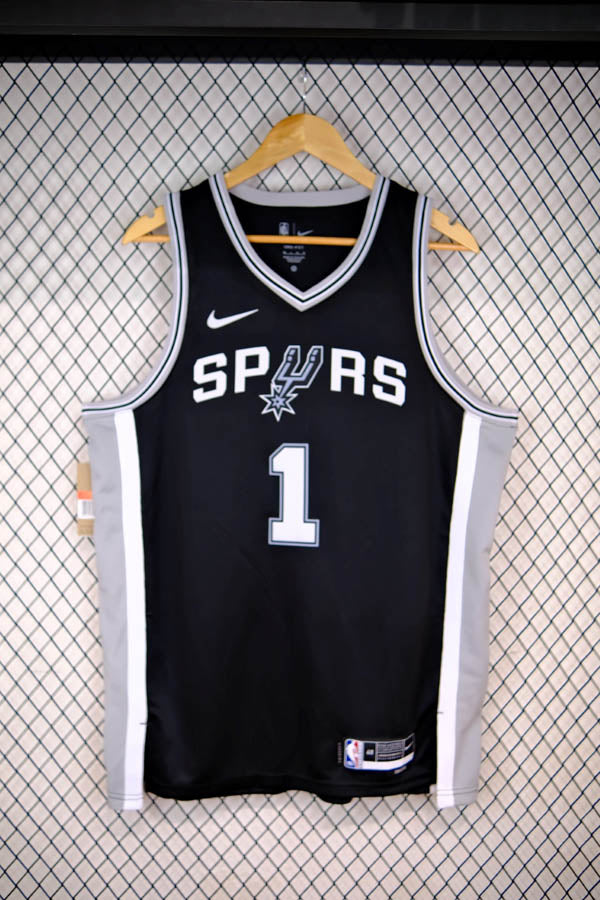 Regata San Antonio Spurs 24/25 Victor Wembanyama Preta