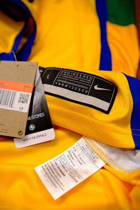 Regata Seleção Brasileira Basquete + Patch CBB e Copa do Mundo 2023 Amarela