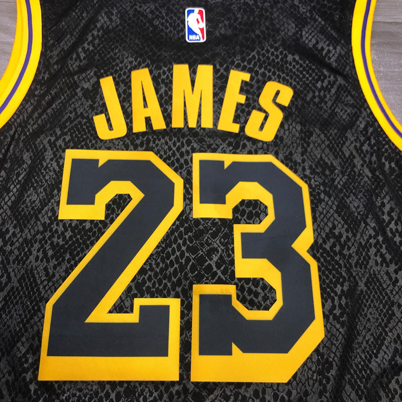Regata Los Angeles Lakers Black Mamba LeBron James 23 Preta