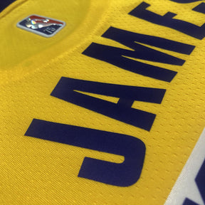 Regata Los Angeles Lakers Edição Diamante 75 anos 21/22 Lebron James 23 Amarela
