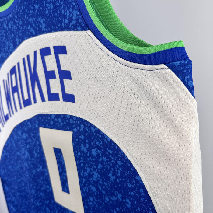Regata Milwaukee Bucks City Edition 23/24 Damian Lillard Azul