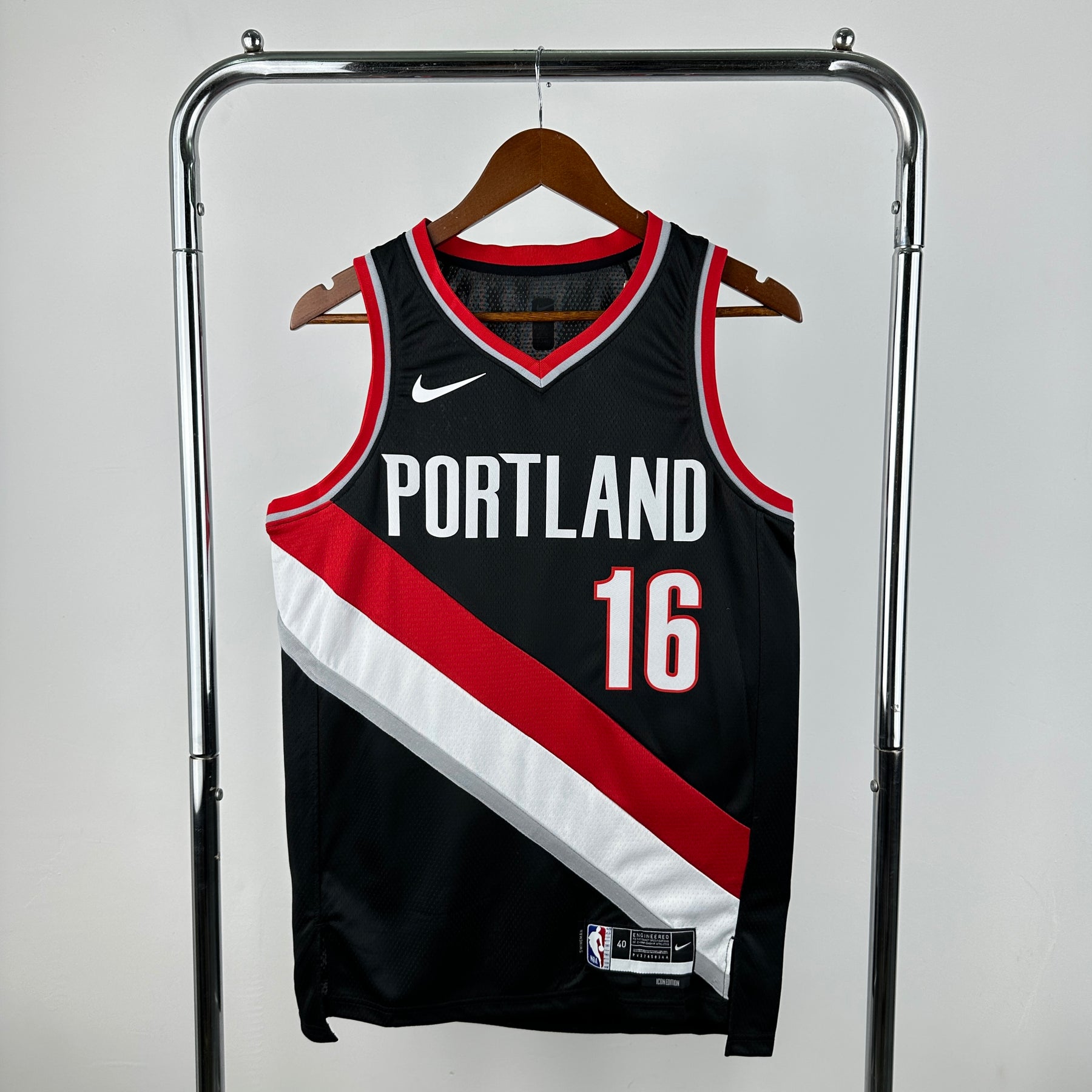 Regata Portland Trail Blazers Icon Edition Yang Preta