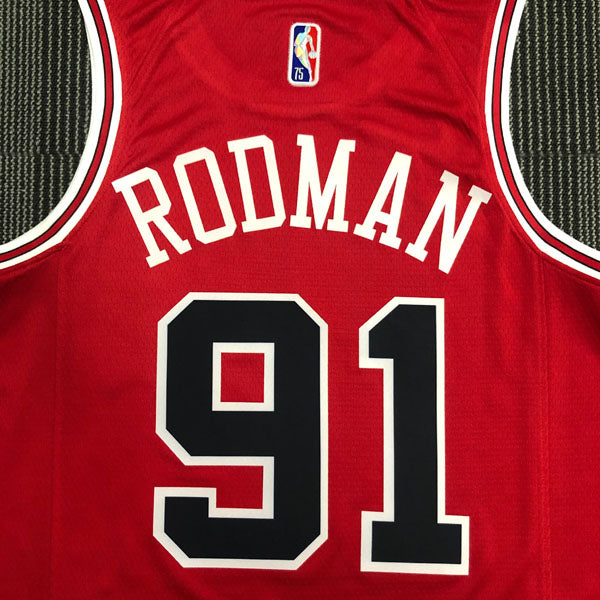Regata Chicago Bulls Icon Edição 75 anos Dennis Rodman Vermelha