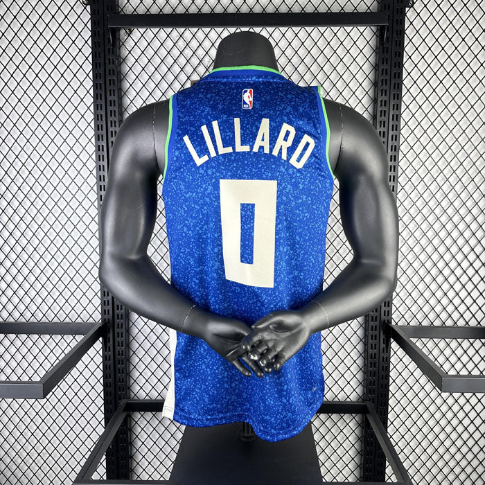 Regata Milwaukee Bucks City Edition 23/24 Damian Lillard Azul