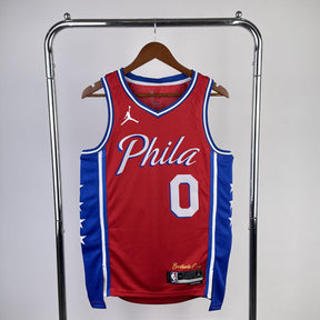 Regata Philadelphia 76ers Statement Edition 23/24 Tyrese Maxey Vermelha