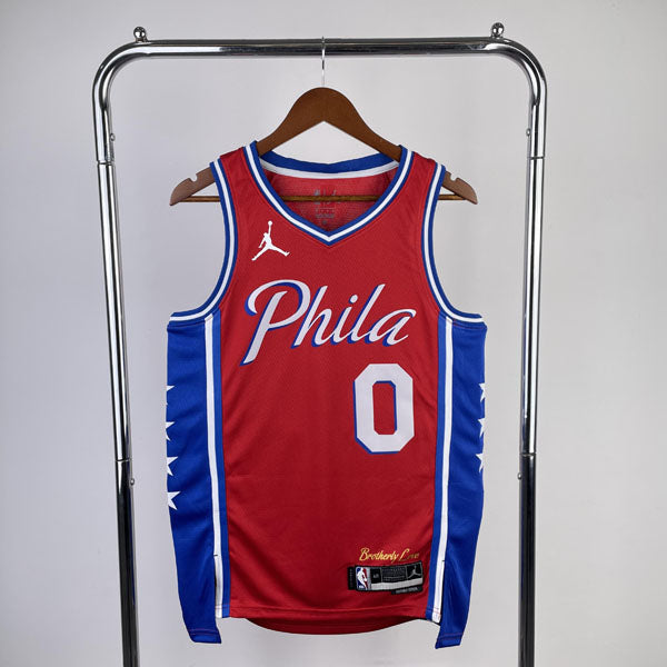 Regata Philadelphia 76ers Statement Edition 23/24 Tyrese Maxey Vermelha