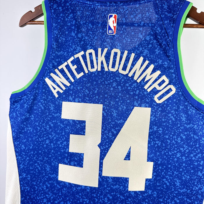 Regata Milwaukee Bucks City Edition 23/24 Giannis Antetokounmpo Azul