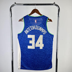 Regata Milwaukee Bucks City Edition 23/24 Giannis Antetokounmpo Azul